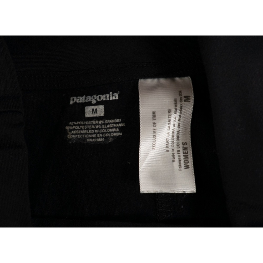 Patagonia Black A-Line Midi Skirt Women's Medium Stretch Pull On Travel Casual image 2
